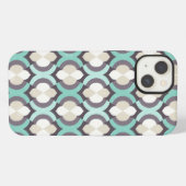 Etui iPhone 13 Tourquoise Moroccan Pattern (Verso Horizontal)