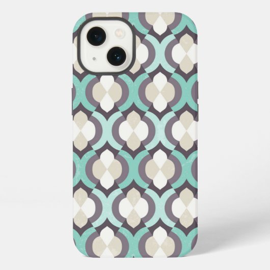 Etui iPhone 13 Tourquoise Moroccan Pattern (Verso)