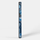 Etui iPhone 13 Tranche de géométrie d'âge bleu (Côté droit)