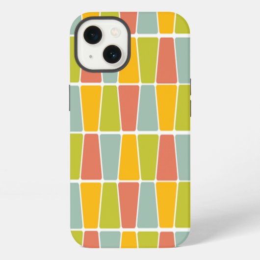 Etui iPhone 13 Trapèzes Rétro (Verso)