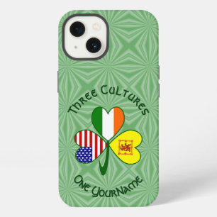 Etui iPhone 13 Trèfle personnalisé avec drapeaux écossais lion Ir
