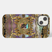 Etui iPhone 13 Très orné Joli Monogramme (Verso Horizontal)