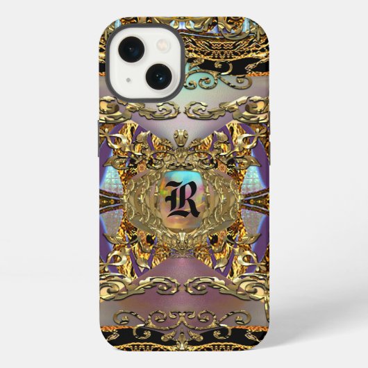 Etui iPhone 13 Très orné Joli Monogramme (Verso)