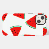 Etui iPhone 13 Triangles à motif pastèque (Verso Horizontal)