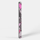 Etui iPhone 13 Triangles camouflage rose (Côté droit)