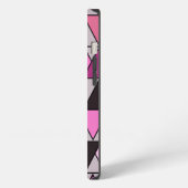 Etui iPhone 13 Triangles camouflage rose (Côté gauche)