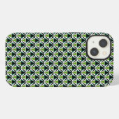 Etui iPhone 13 Triangles verts (Verso Horizontal)