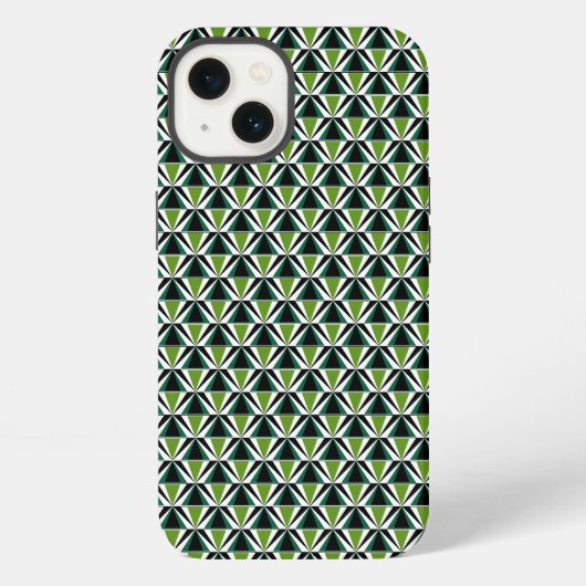 Etui iPhone 13 Triangles verts (Verso)