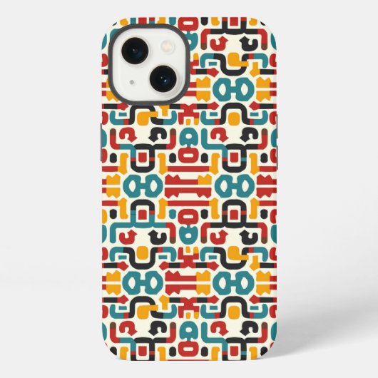 Etui iPhone 13 Tribal Abstrait (Verso)