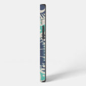 Etui iPhone 13 Tuile bleue III de batik (Côté gauche)