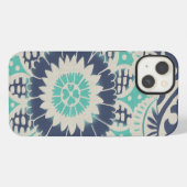 Etui iPhone 13 Tuile bleue III de batik (Verso Horizontal)
