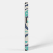 Etui iPhone 13 Tuile bleue IV de batik (Côté droit)