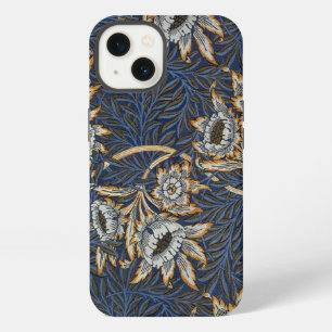 Etui iPhone 13 Tulipe Saules Motif Bleu Floral de William Morris