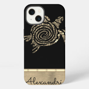 Etui iPhone 13 Turtle en mosaïque d'or