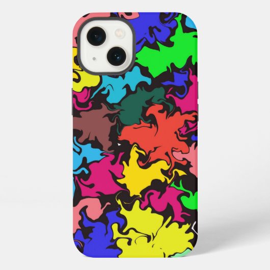 Etui iPhone 13 Twirl coloré Abstrait / (Verso)