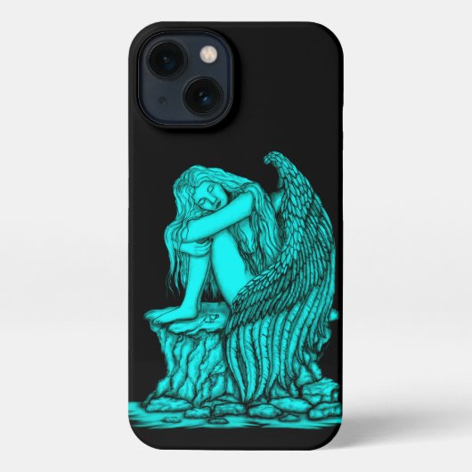 Etui iPhone 13 Un ange endormi sur la pierre (Verso)
