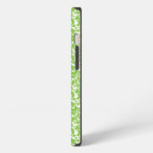 Etui iPhone 13 un fond abstrait vert et blanc (Côté gauche)