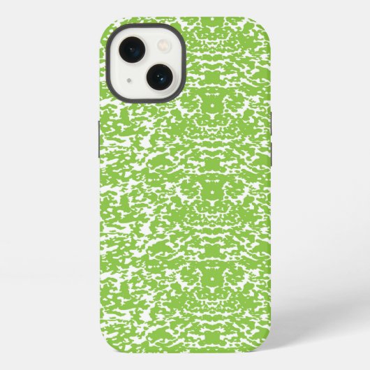 Etui iPhone 13 un fond abstrait vert et blanc (Verso)