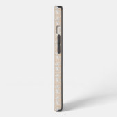 Etui iPhone 13 un fond blanc avec des points marrons dessus (Côté gauche)