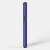 Etui iPhone 13 un fond rayé bleu et blanc (Côté droit)