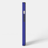 Etui iPhone 13 un fond rayé bleu et blanc (Côté gauche)