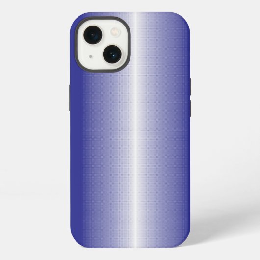Etui iPhone 13 un fond rayé bleu et blanc (Verso)