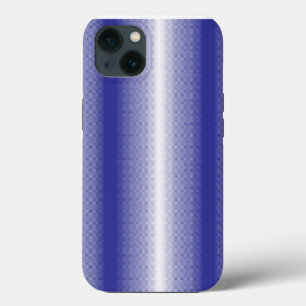 Etui iPhone 13 un fond rayé bleu et blanc