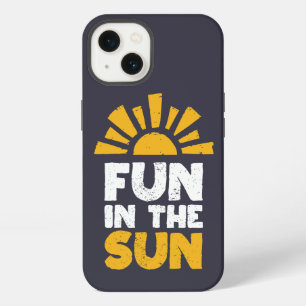 Etui iPhone 13 Un panneau qui dit plaisir au soleil