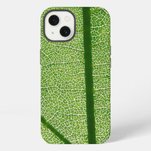 Etui iPhone 13 Un regard détaillé sur une feuille verte