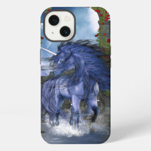 Etui iPhone 13 Unicorne bleue 2