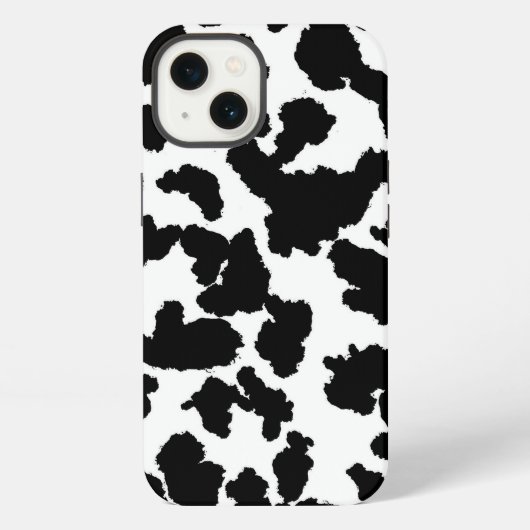 Etui iPhone 13 Vache Noire Et Blanche Cachent La Fourrure (Verso)