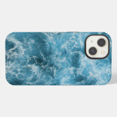 Etui iPhone 13 Vagues de l'océan bleu (Verso Horizontal)