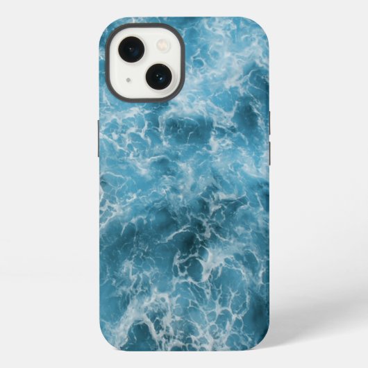 Etui iPhone 13 Vagues de l'océan bleu (Verso)
