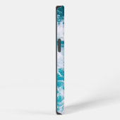 Etui iPhone 13 Vagues de l'océan bleu (Côté droit)