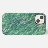 Etui iPhone 13 Vagues de vert (Verso Horizontal)