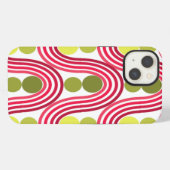 Etui iPhone 13 Vagues et cercles (Verso Horizontal)