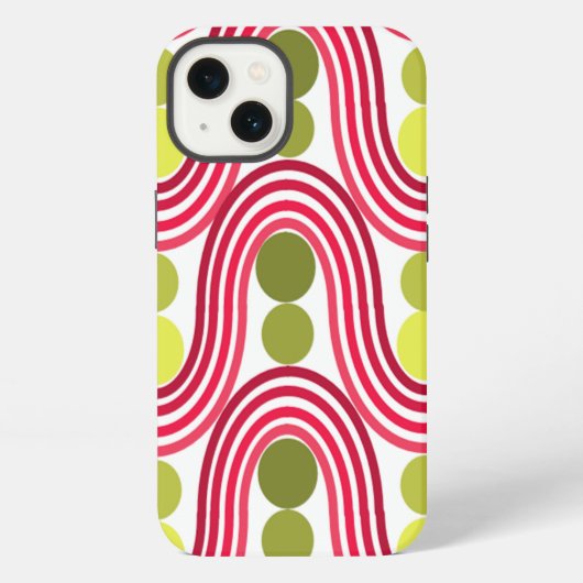 Etui iPhone 13 Vagues et cercles (Verso)