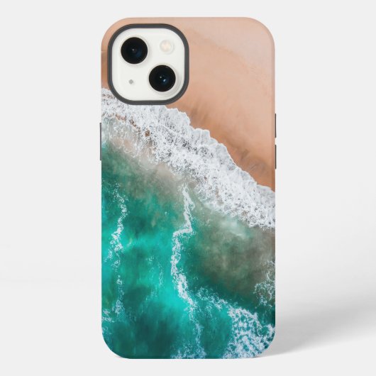 Etui iPhone 13 Vagues sur la plage de sable (Verso)