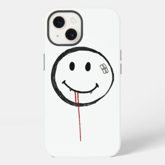 Etui iPhone 13 Vampire Sanglant Souriant (Verso)
