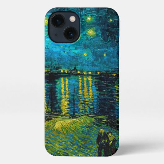 Etui iPhone 13 Van Gogh Nuit étoilée sur le Rhône (Verso)