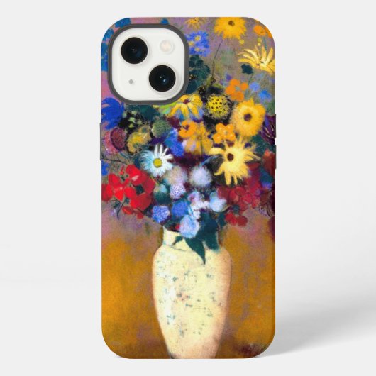Etui iPhone 13 Vase blanc avec fleurs Odilon Redon (Verso)