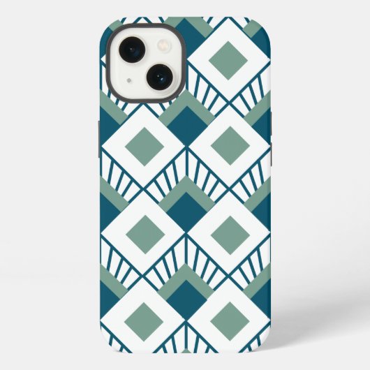 Etui iPhone 13 Ventilateurs Art déco (Verso)