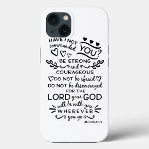 Etui iPhone 13 Verset de la Bible Josué 1:19
