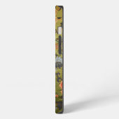 Etui iPhone 13 Vert brocade chinois (Côté gauche)