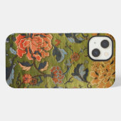 Etui iPhone 13 Vert brocade chinois (Verso Horizontal)
