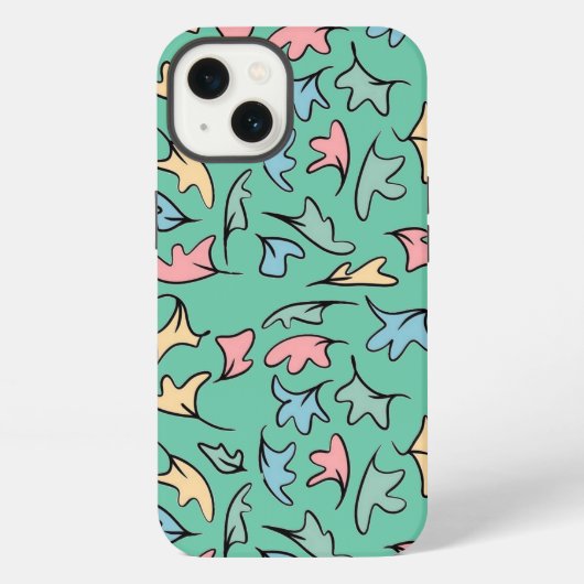 Etui iPhone 13 Vert Feuille Pastel (Verso)