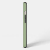Etui iPhone 13 Vert sauge Moderne Monogramme Initial Minimal Nom (Côté gauche)