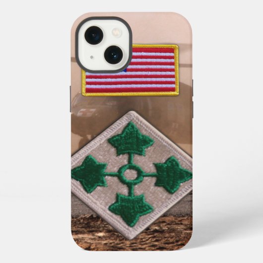 Etui iPhone 13 vétérans de la 4e division d'infanterie patch (Verso)
