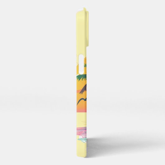 Etui iPhone 13 Vibes de soleil tropicales - Palmiers et conceptio (Côté droit)