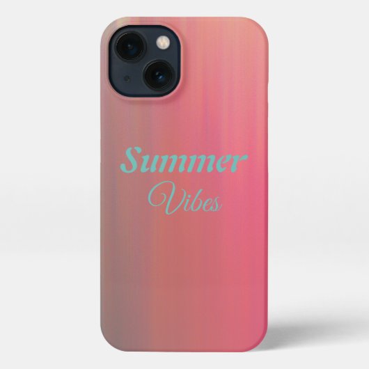 Etui iPhone 13 Vibes D'Été Typographie Watermelon Rose Et Vert (Verso)